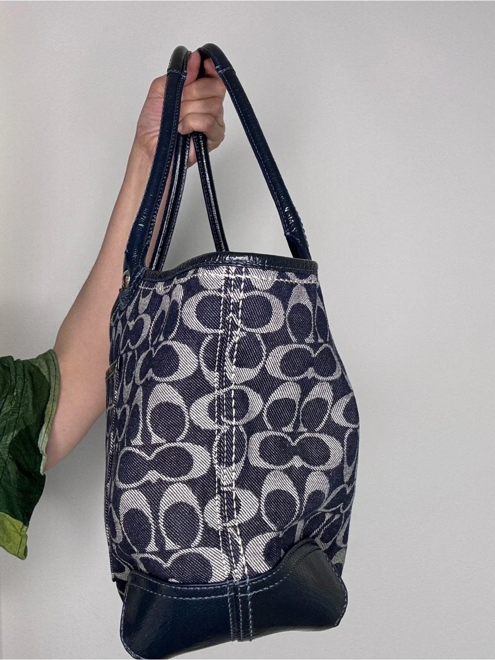 Coach Denim Bleecker Tattersall PRISTINE
